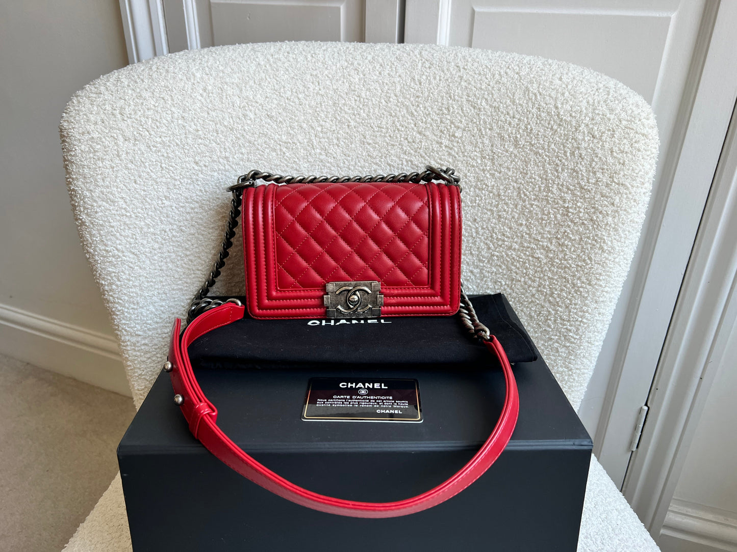 Chanel Small Red Boy Bag (RRP £5,390)