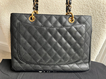 Chanel Black Caviar Grand Shopper Tote Gold Hardware (GST)