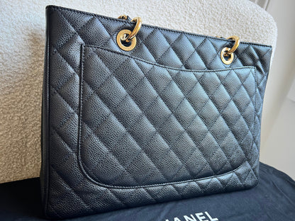Chanel Black Caviar Grand Shopper Tote Gold Hardware (GST)