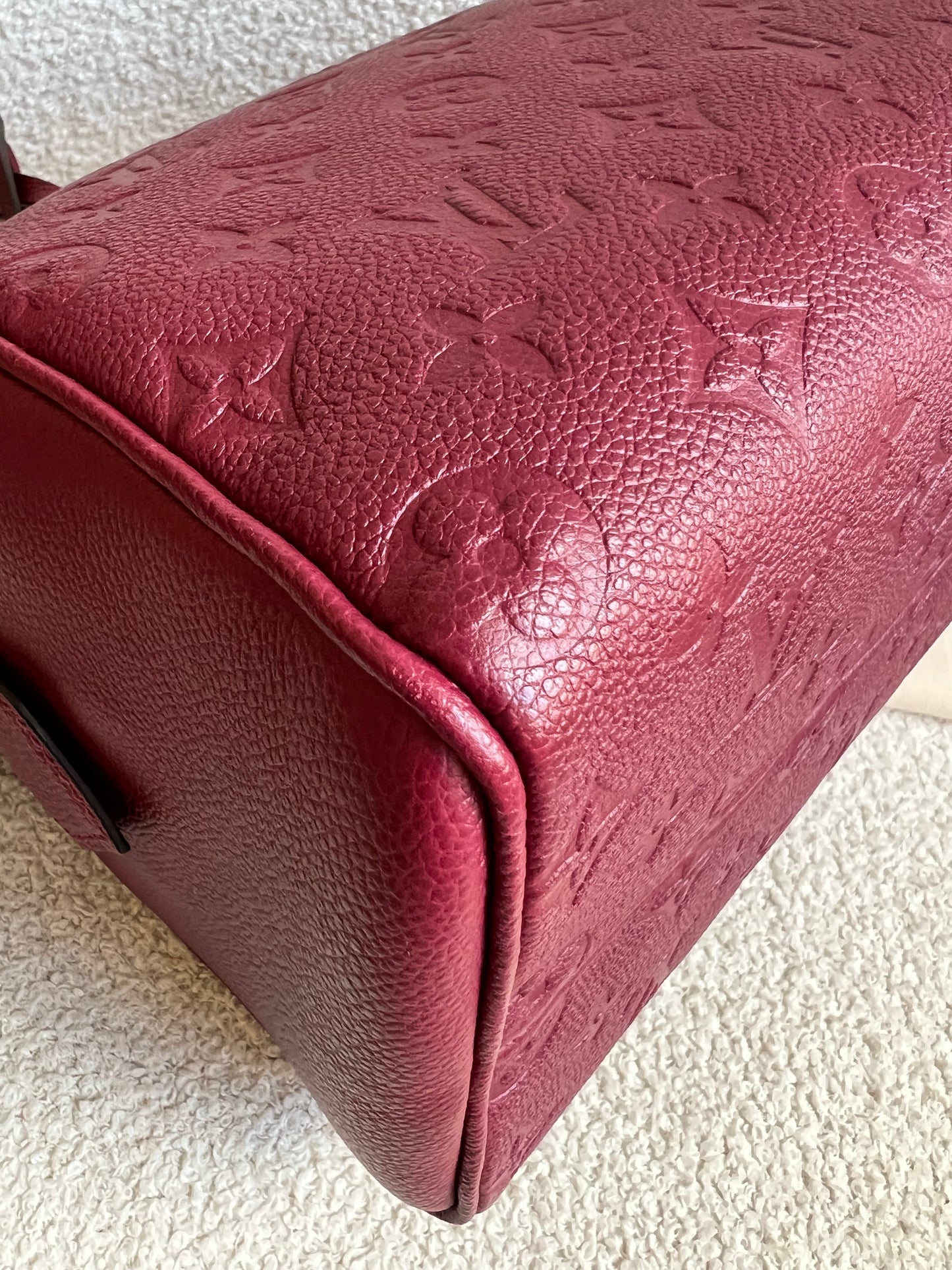 Louis Vuitton Speedy 25 Raisin Empreinte (RRP £1,840)