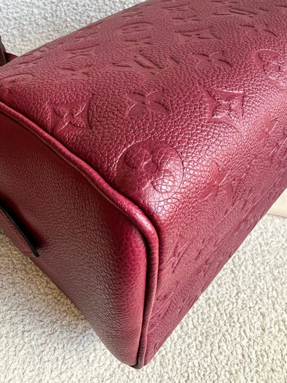 Louis Vuitton Speedy 25 Raisin Empreinte (RRP £1,840)