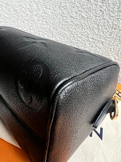 Louis Vuitton Speedy Black Empreinte Bandouliere 20 (RRP £1960)