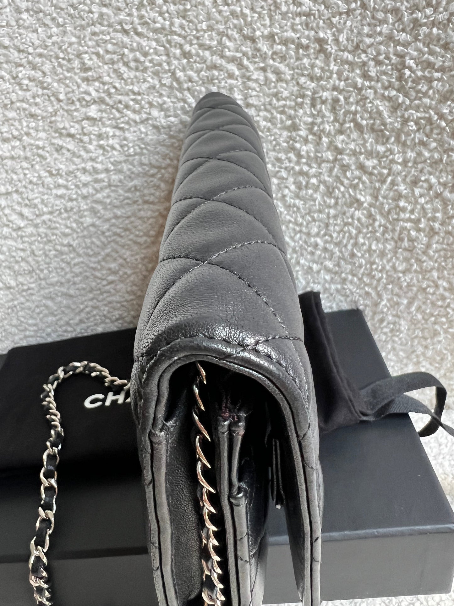 Chanel Wallet on Chain in Black Lambskin Silver Hardware (RRP £2,930)