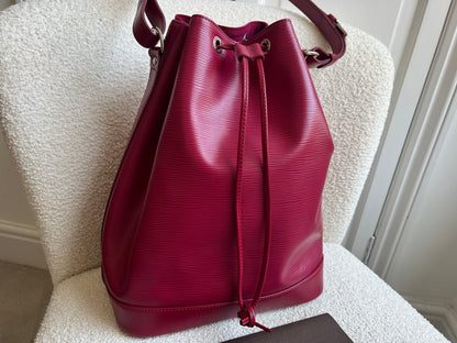 Louis Vuitton Fuchsia Epi Noe GM Bucket Bag