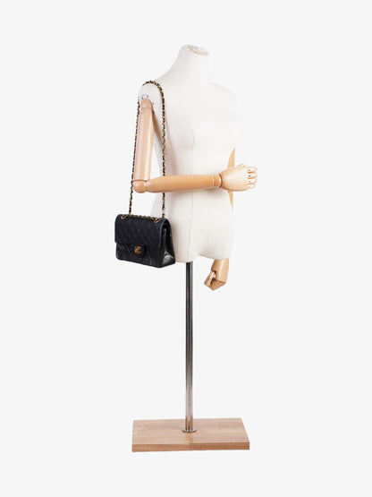 Chanel Lambskin Black Shoulder Bag Style 18