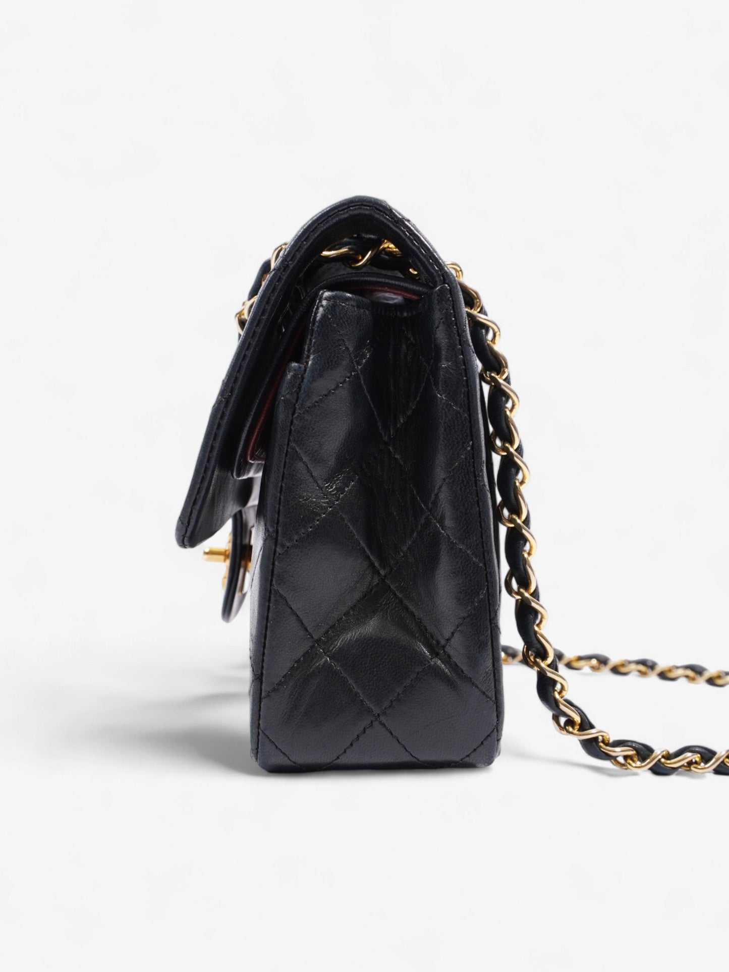 Chanel Lambskin Black Shoulder Bag Style 18