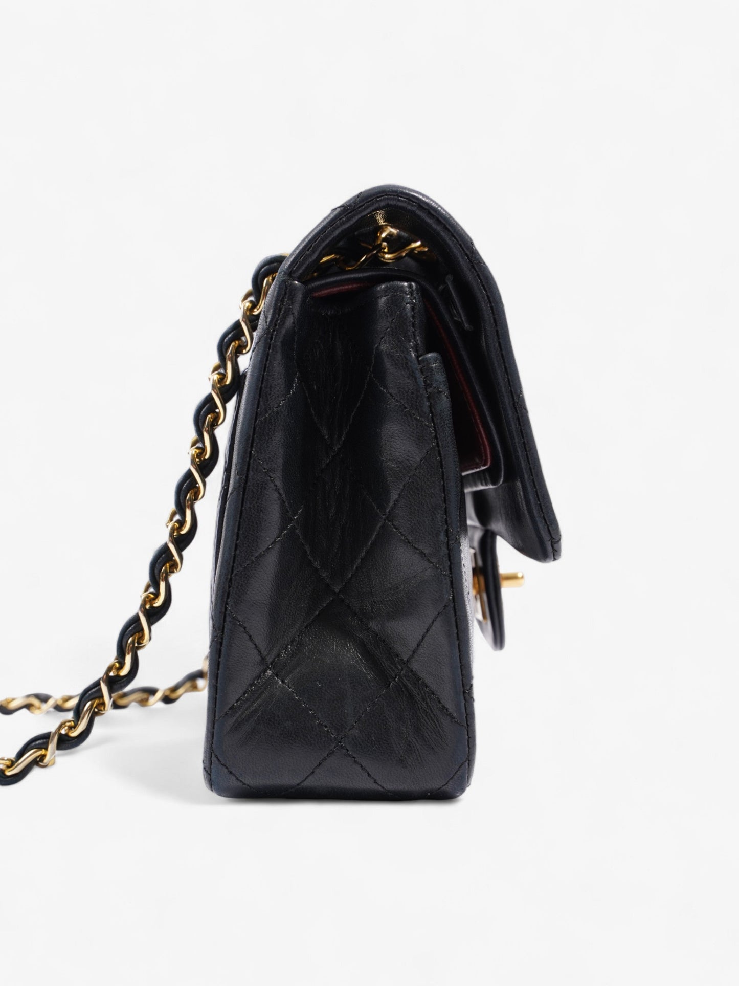 Chanel Lambskin Black Shoulder Bag Style 18