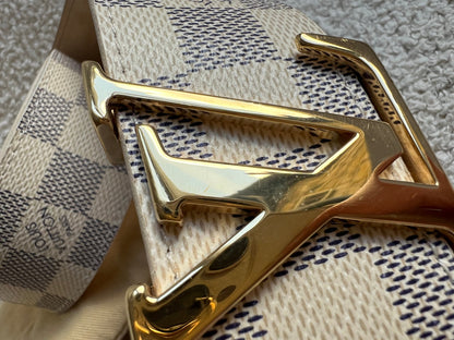 Louis Vuitton Initials Belt Damier Azur Size 85