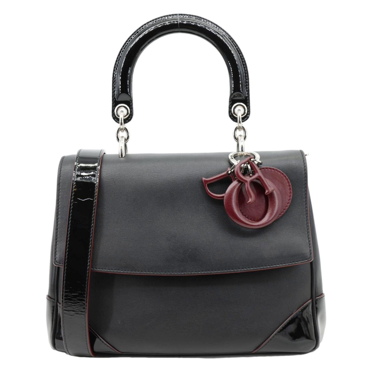 Christian Dior Be Dior Flap Small Smooth Calfskin Leather Tote Bag Black