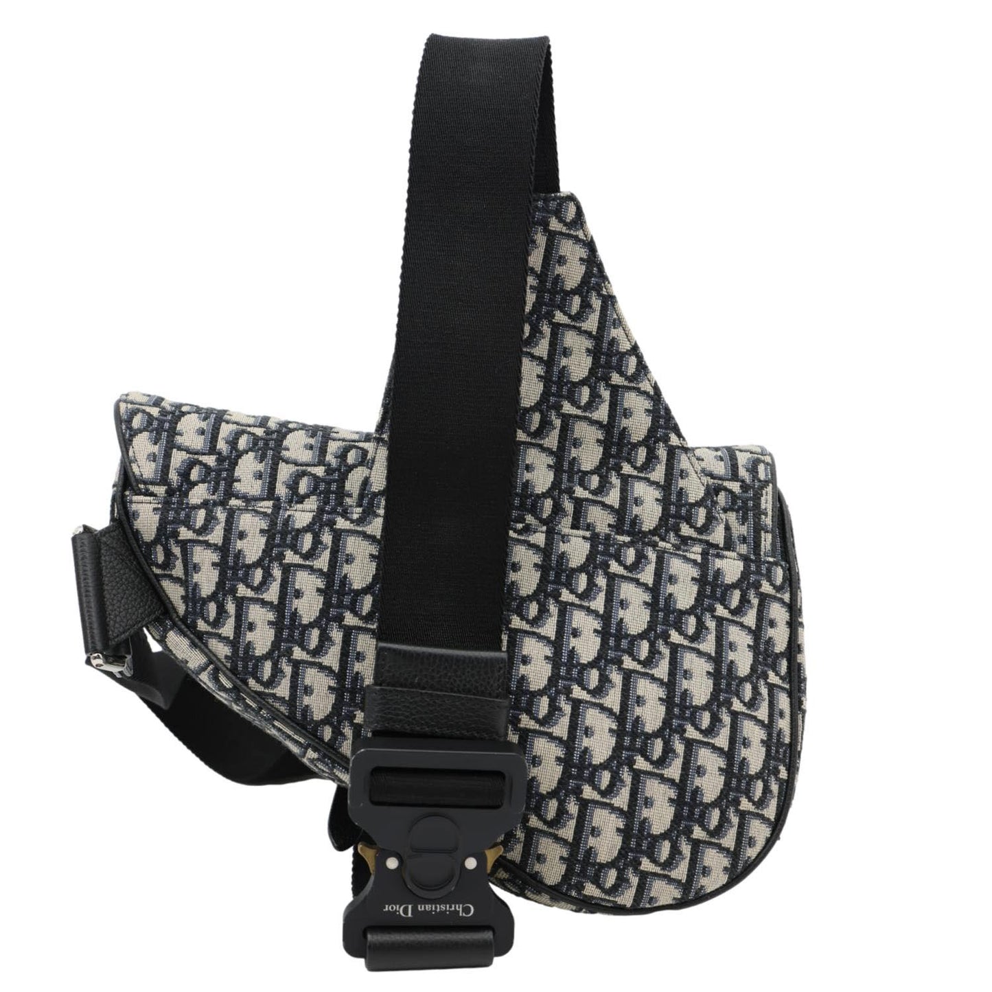 Christian Dior Saddle Oblique Jacquard Crossbody Bag Grey