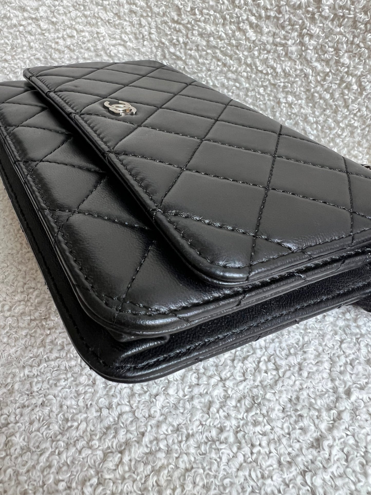 Chanel Wallet on Chain in Black Lambskin Silver Hardware (RRP £2,930)