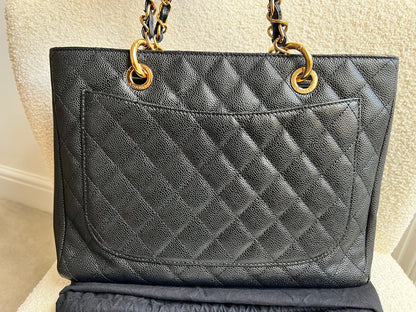 Chanel Black Caviar Grand Shopper Tote Gold Hardware (GST)