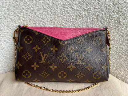 Louis Vuitton Pink and Monogram Pallas Pochette