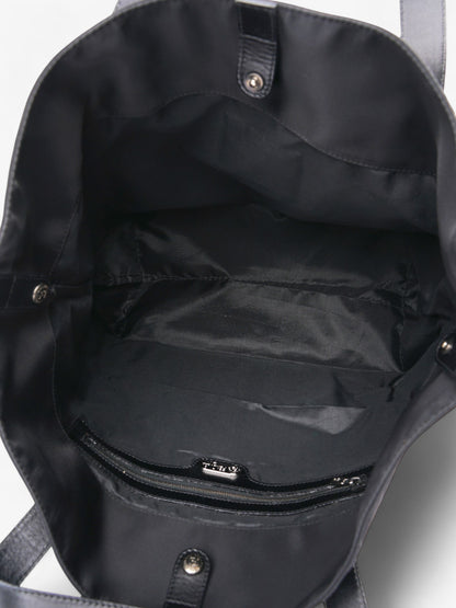 Fendi Tote Leather Black Tote Bag Black