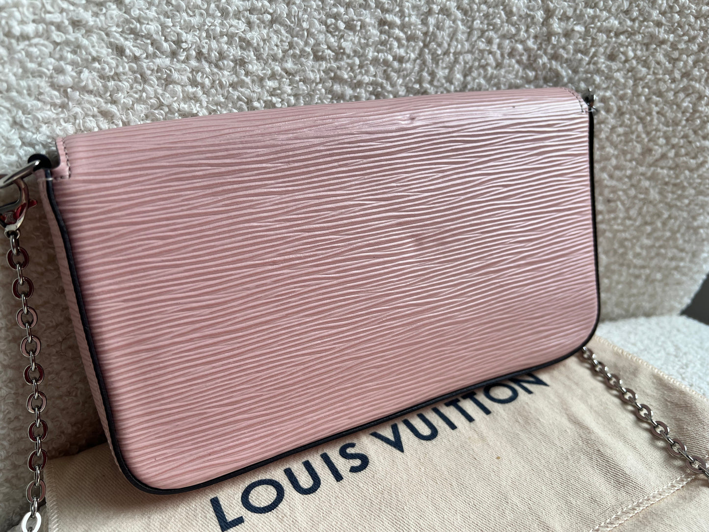 Louis Vuitton Felicie Pochette Rose Ballerine Epi (RRP £1160)