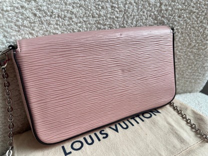 Louis Vuitton Felicie Pochette Rose Ballerine Epi (RRP £1160)