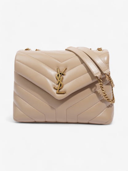 Saint Laurent Lou Leather Beige Handbag Leather