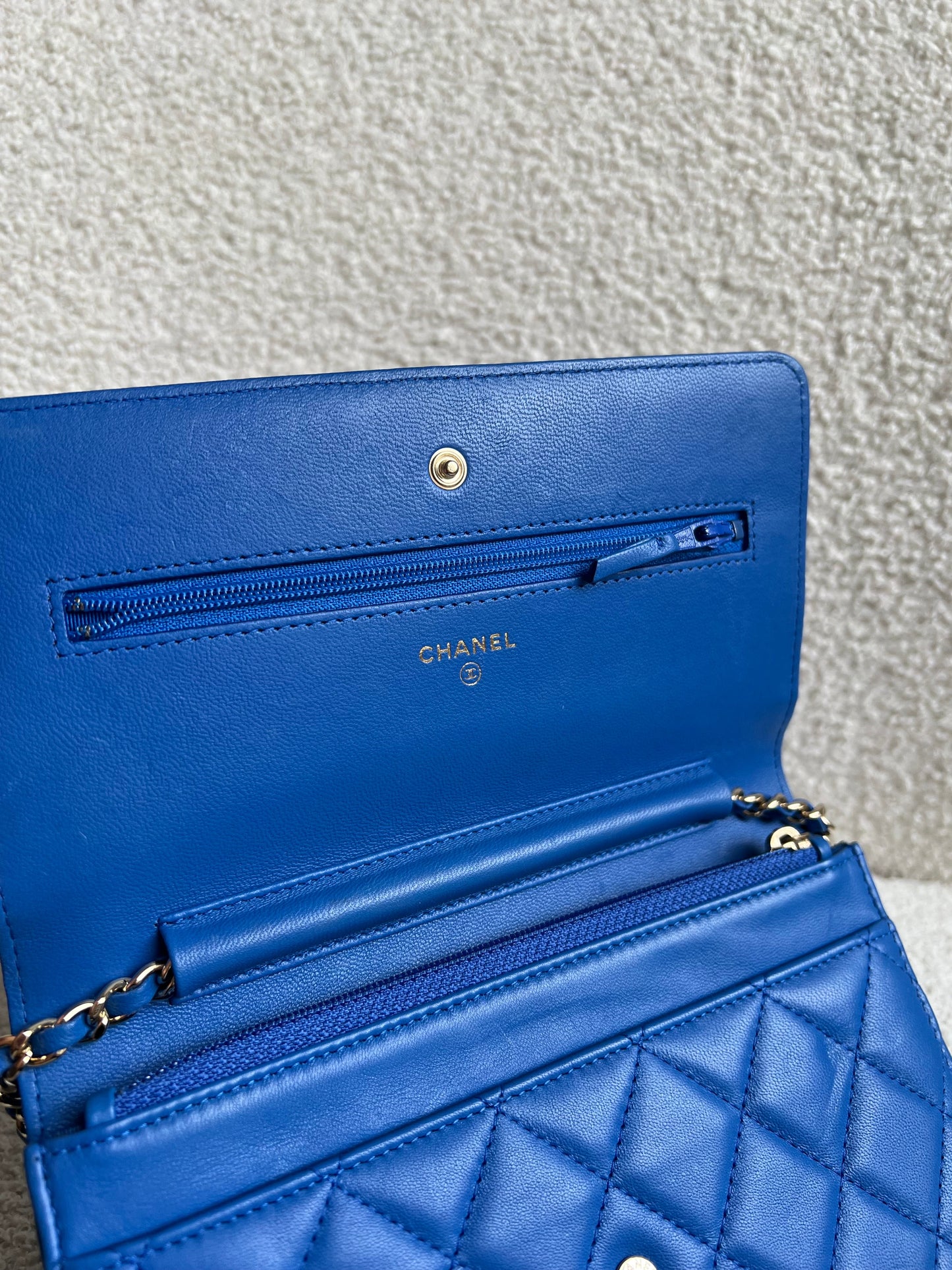 Chanel Blue Lambskin Wallet on Chain (RRP £2,930)