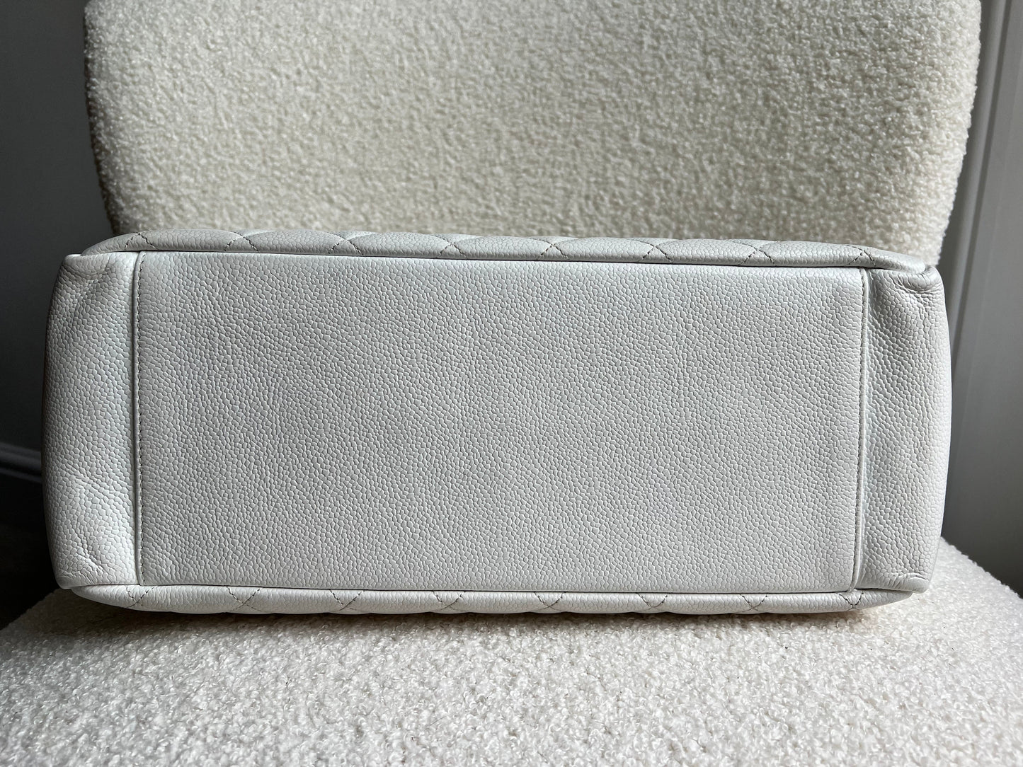 Chanel White Caviar Grand Shopper Tote (GST)