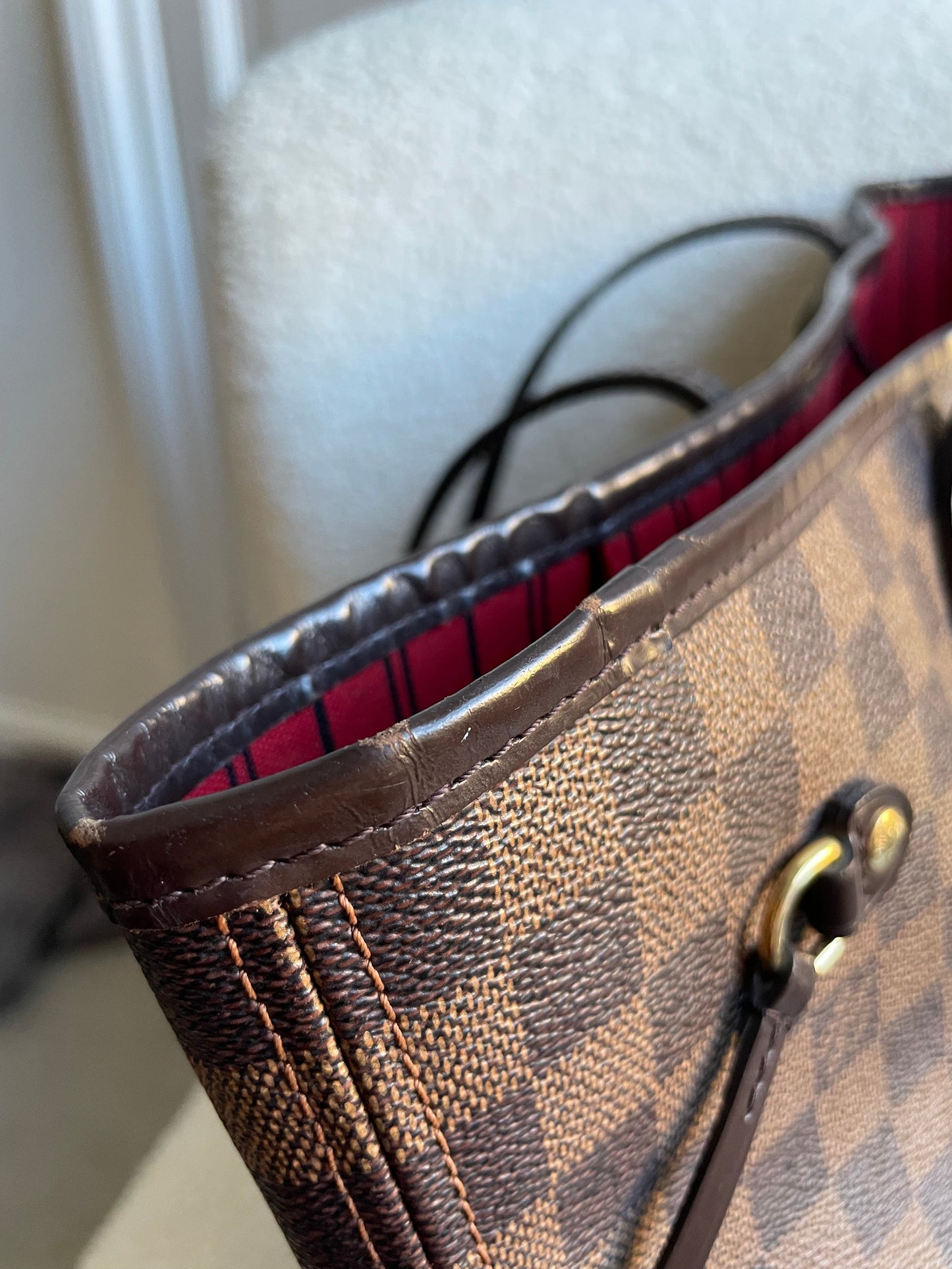 Louis Vuitton Neverfull MM Damier Ebene Cherry Interior (RRP £1,430)