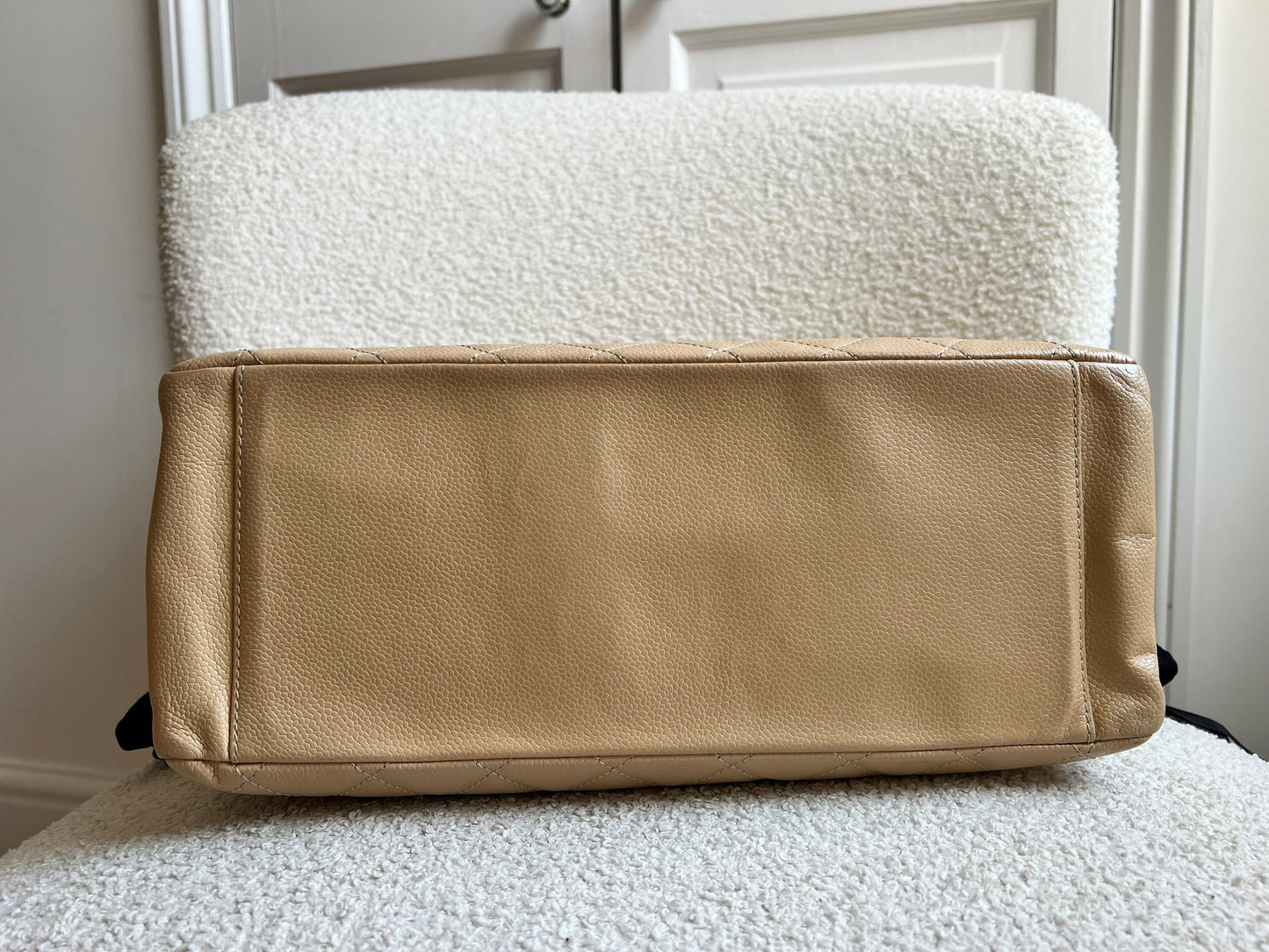 Chanel Beige Caviar Grand Shopper Tote gold hardware (GST)