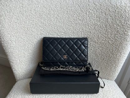 Chanel Wallet on Chain in Black Lambskin Silver Hardware (RRP £2,930)
