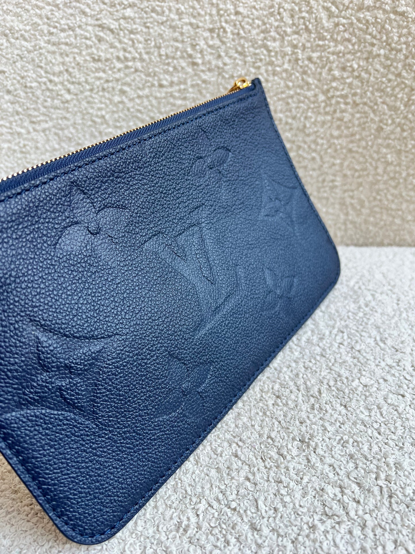 Louis Vuitton Pouch (from Neverfull) Navy Blue Empreinte