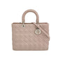 Lady Dior 2012 Large Bag Pink Lambskin Cannage Leather