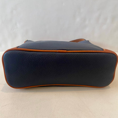 DOONEY & BOURKE Pebble Grain Leather Convertible Crossbody Navy