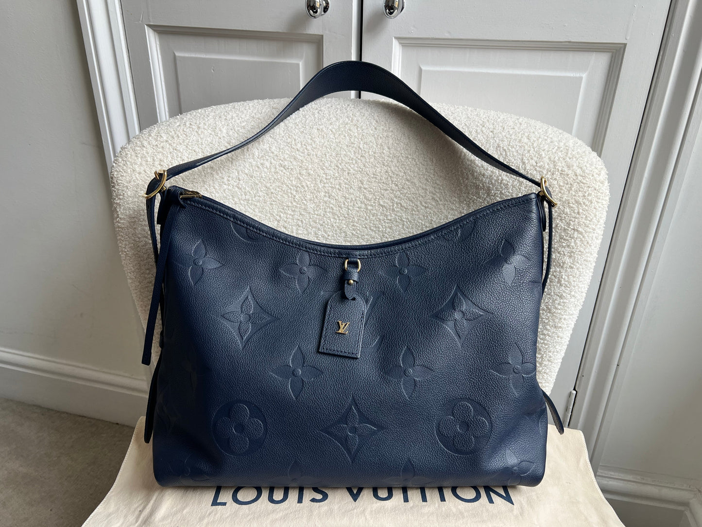 Louis Vuitton Carryall MM Navy Empreinte (RRP £2470)
