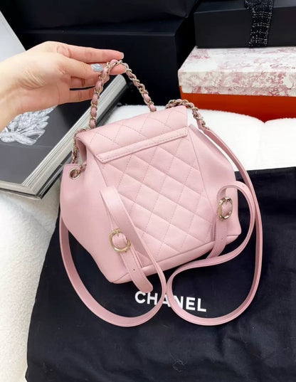 Chanel 24P Pink Backpack Gold Hardware