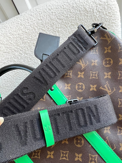 Louis Vuitton Keepall Bandouliere 50 Monogram Macassar and Minty Green (RRP £2,520)
