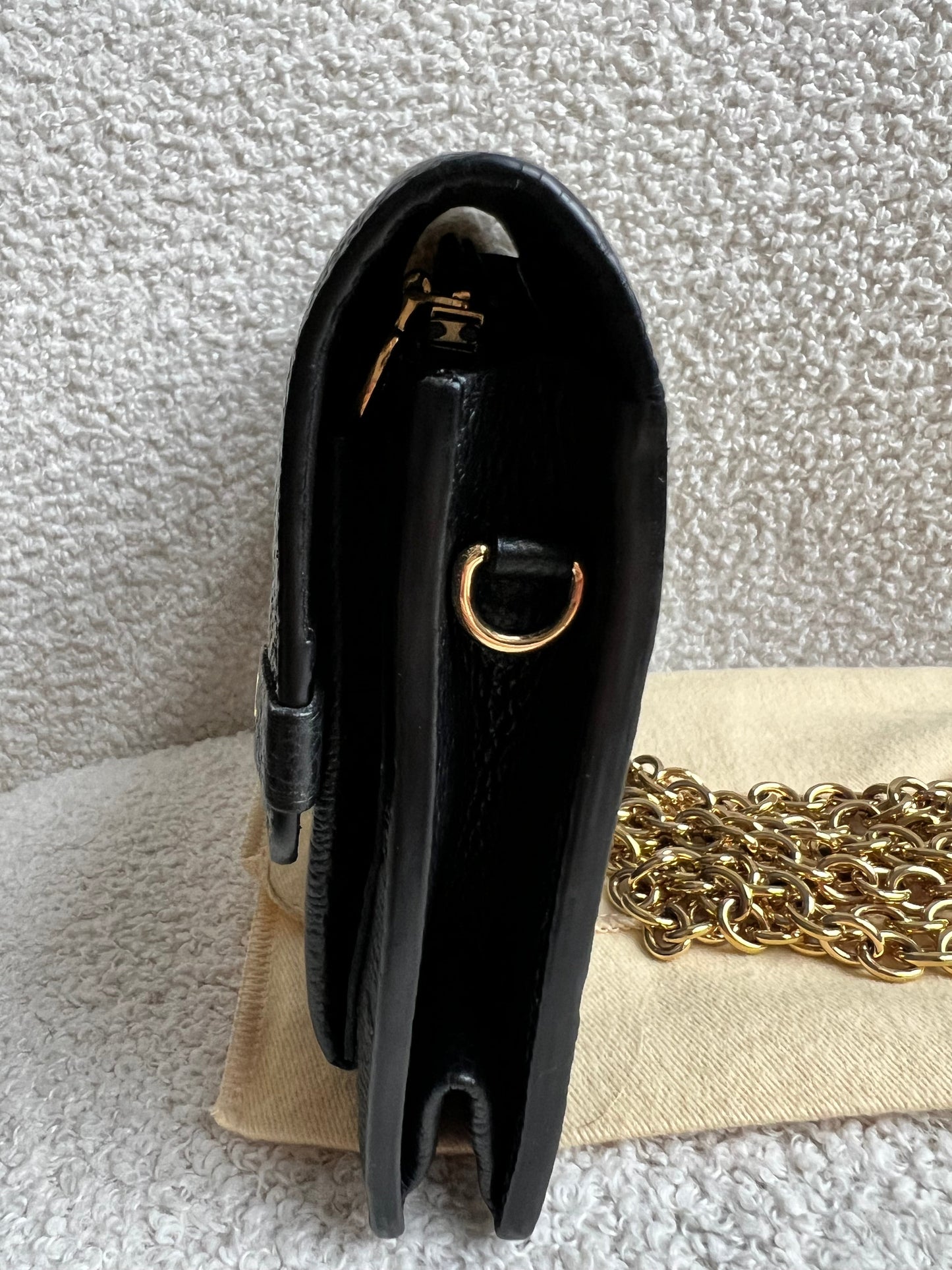 Louis Vuitton Black Empreinte Vavin Chain Wallet (RRP £1430)
