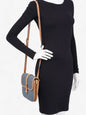 Saint Laurent Monogram Suede Brown Handbag