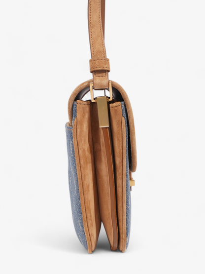 Saint Laurent Monogram Camera Denim / Brown Suede Denim