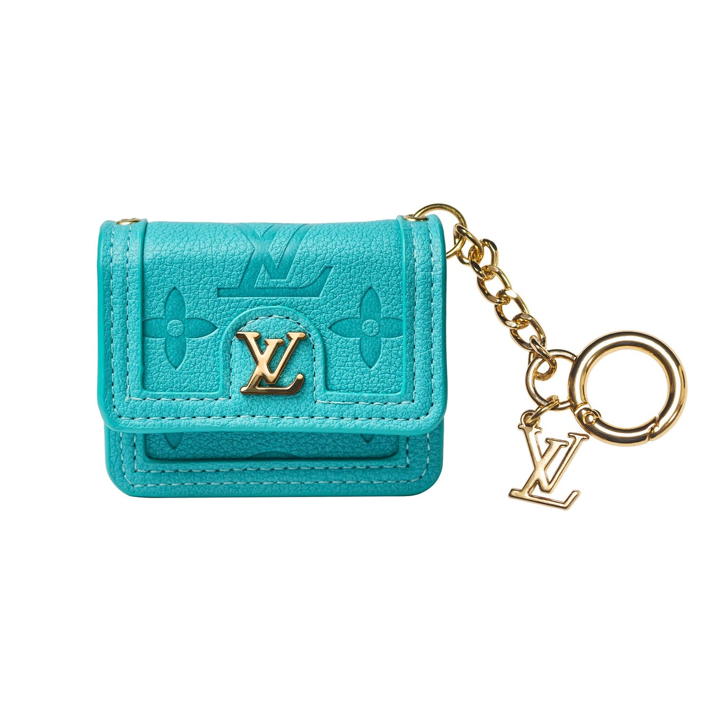LV TURQUOISE LEATHER MONOGRAM UNIVERSAL BAG