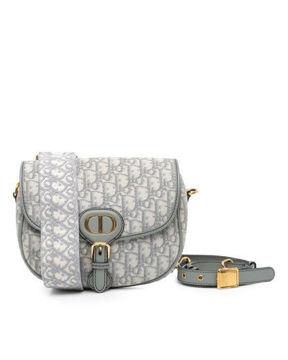 Medium Oblique Bobby Crossbody with Leather Trim and Adjustable Strap