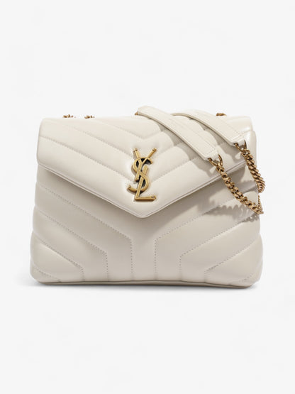 Saint Laurent Loulou Blanc Calfskin Leather Small