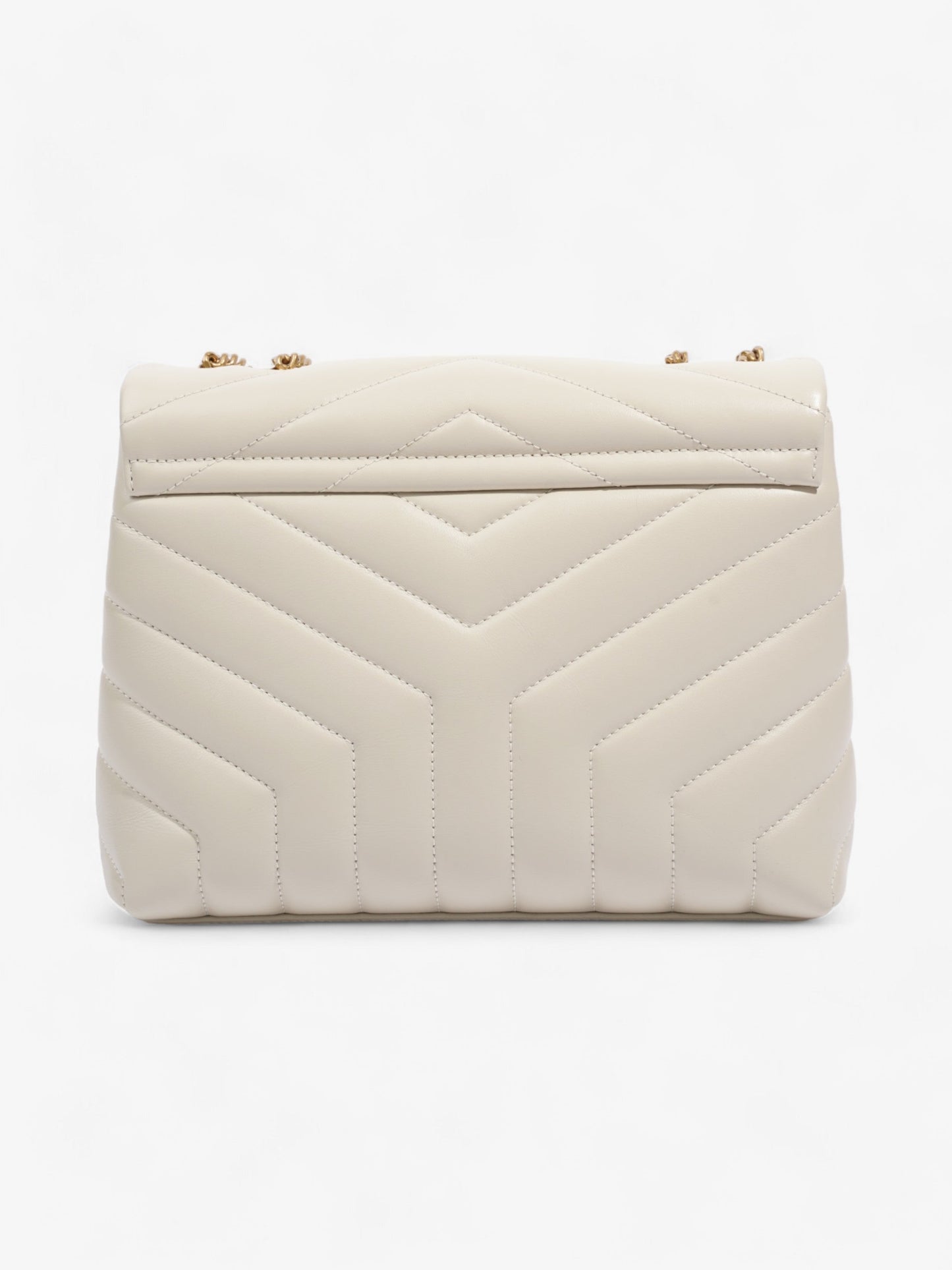 Saint Laurent Loulou Blanc Calfskin Leather Small