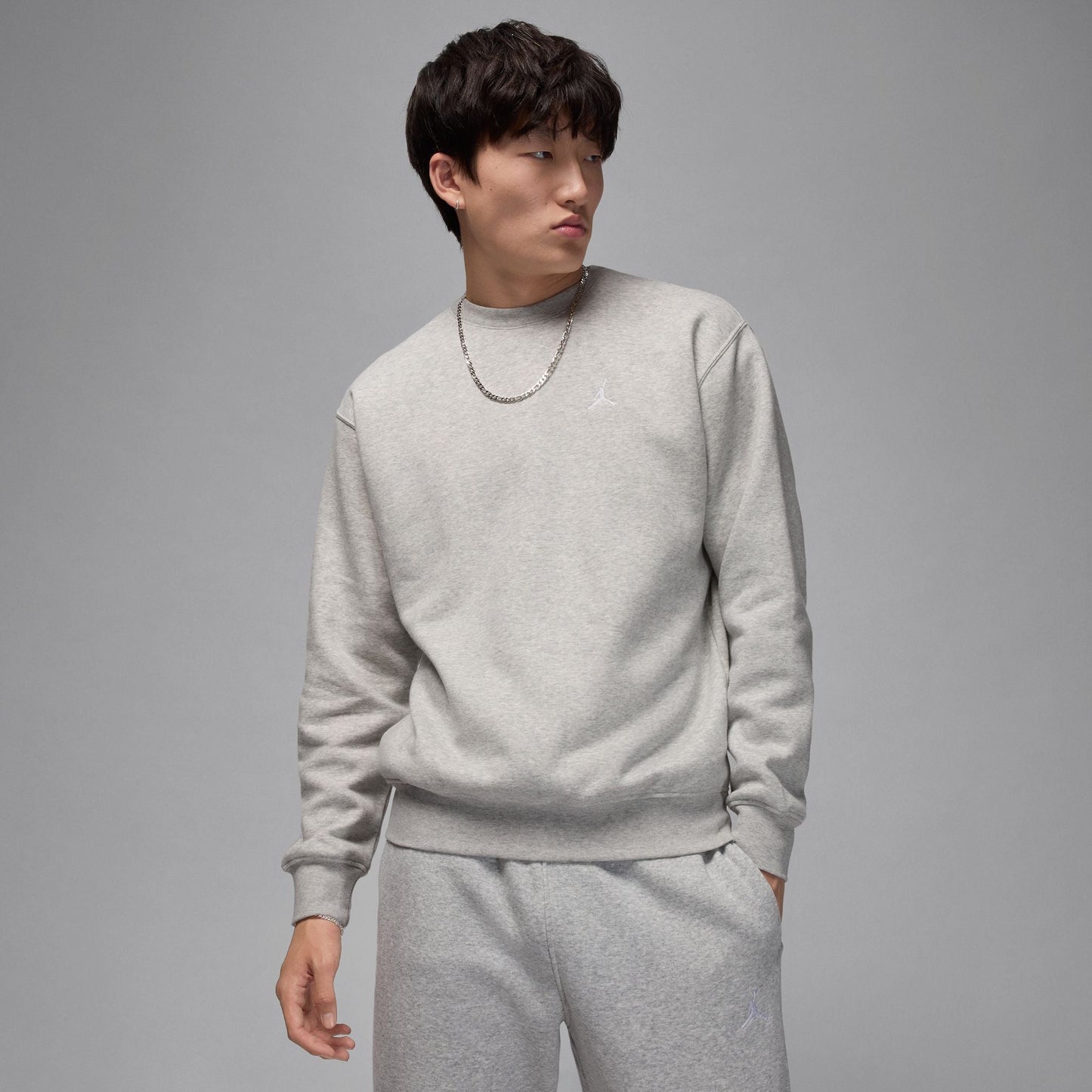 Air Jordan Brooklyn Fleece Crewneck - Light Grey