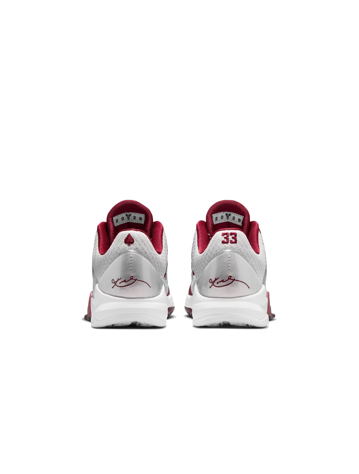 Nike Big Kids Kobe V Metallic Silver/Team Red