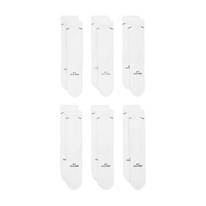 Nike Mens 6-Pack Everyday Elevated Socks - White