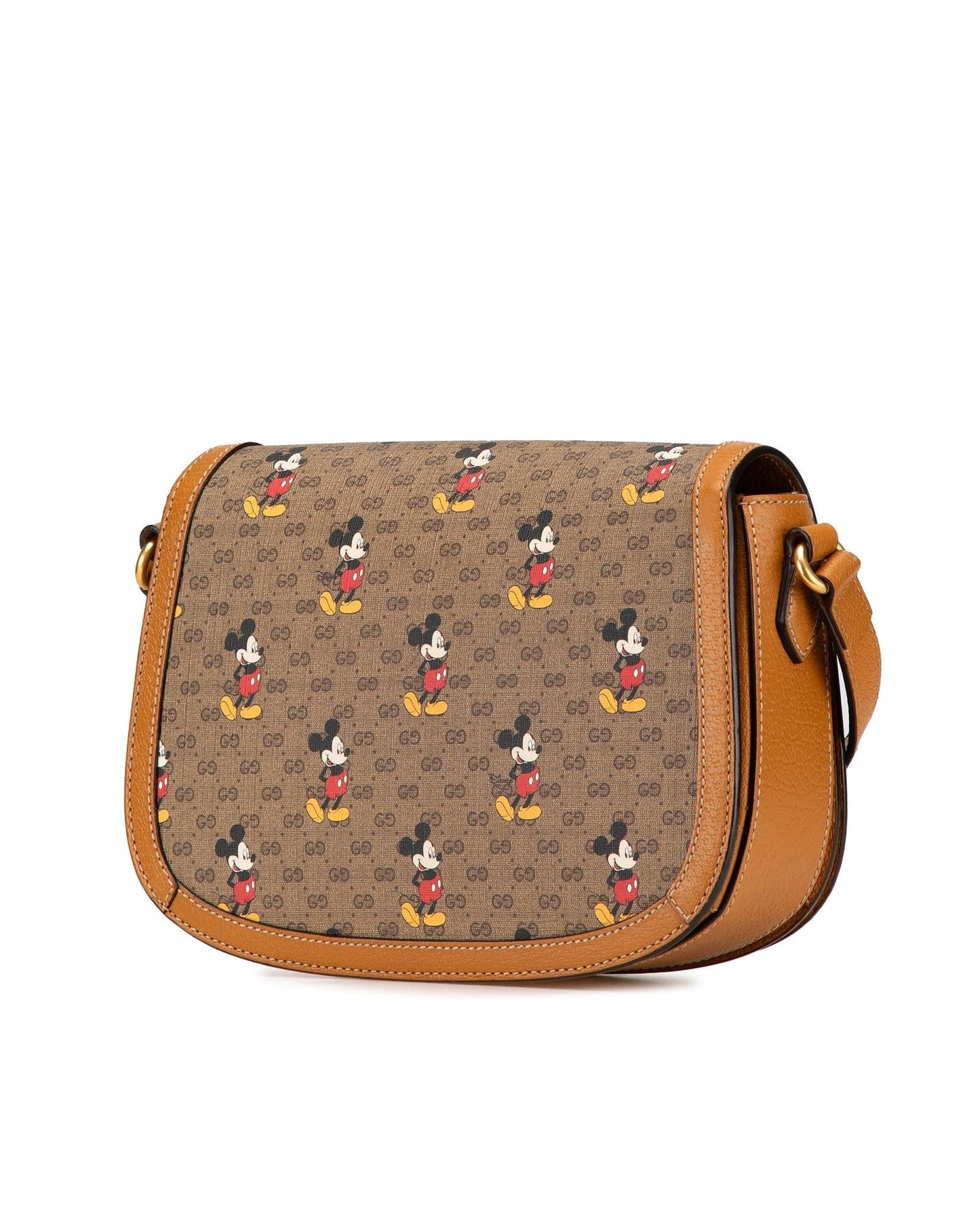 Mickey Mouse Printed Crossbody Bag with Leather Trim