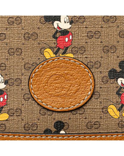 Mickey Mouse Printed Crossbody Bag with Leather Trim