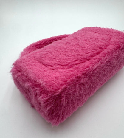 Chanel 1994 Faux Fur Kelly Top Handle In Barbie Pink