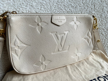 Louis Vuitton Multi Pochette Accessoires Creme Empreinte (RRP £2140)