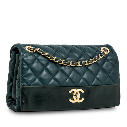 Chanel Classic Flap Lambskin Brown Shoulder Bag Style 10