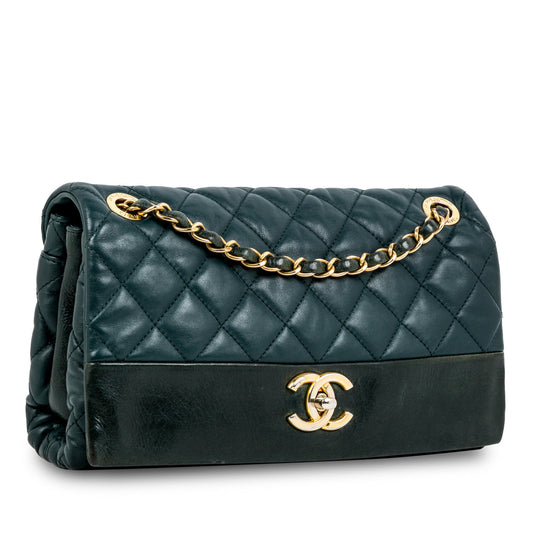 Chanel Classic Flap Lambskin Brown Shoulder Bag Style 10