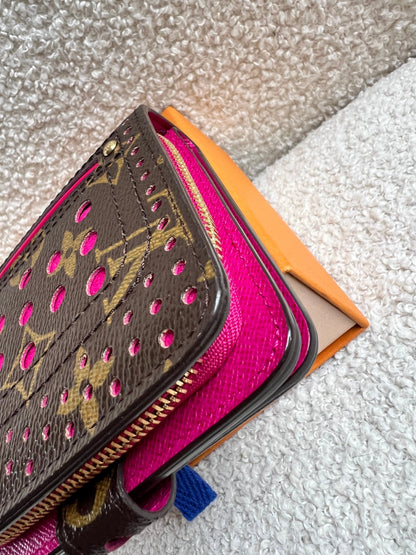 Louis Vuitton Perforated Monogram Fuchsia Compact Wallet