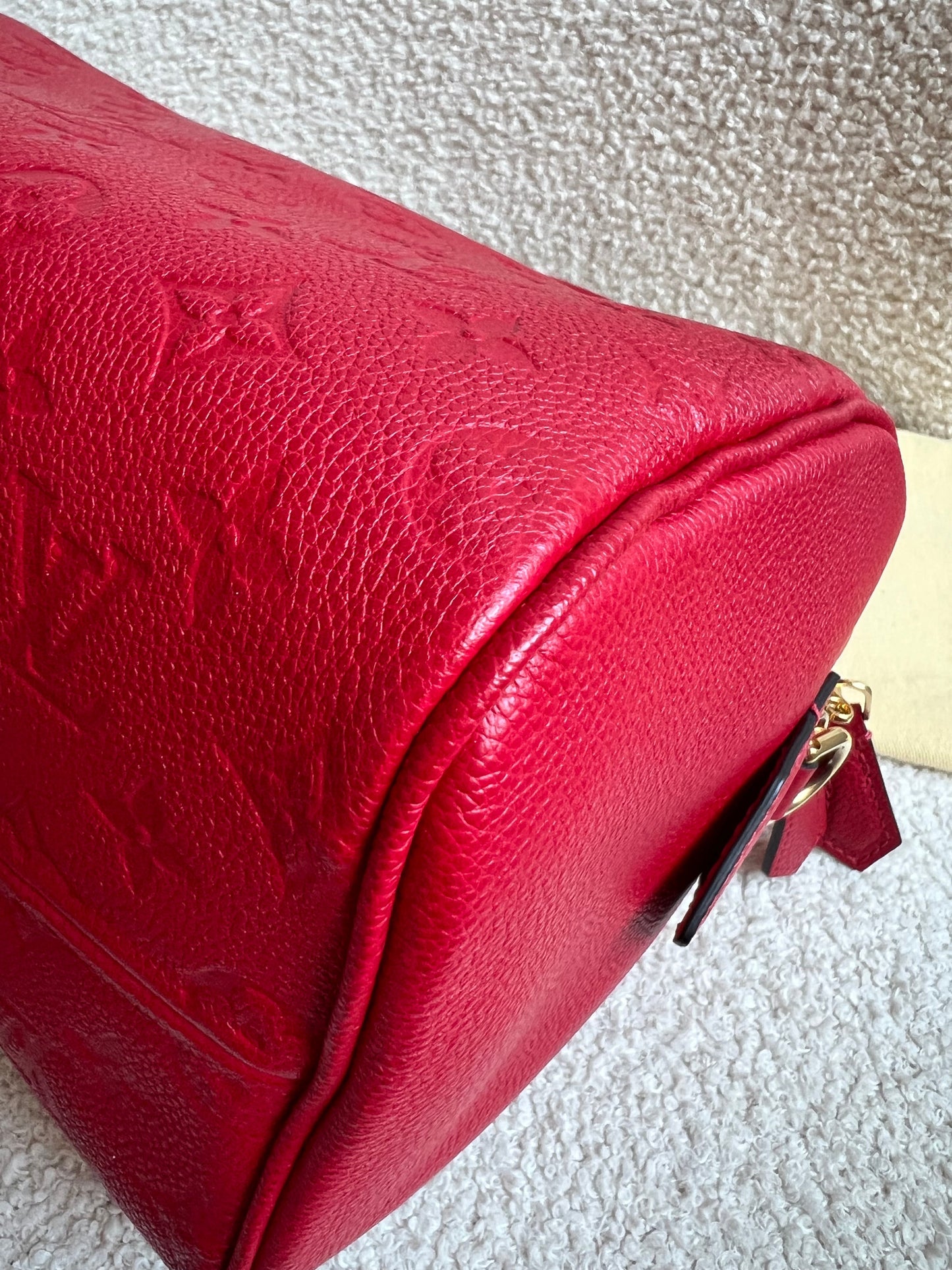 Louis Vuitton Speedy 25 Red Empreinte (RRP £1,840)